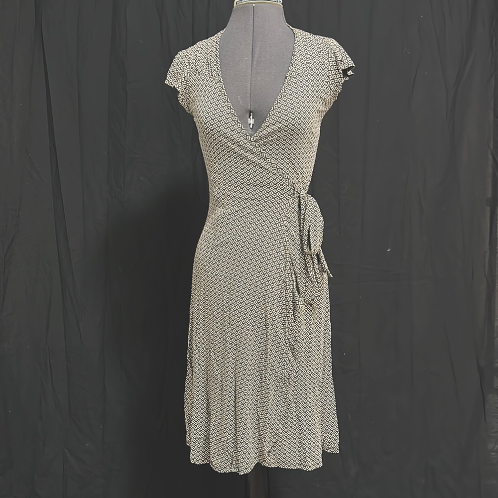 Women’s wrap & tie dress- size 2 US (34 France) made by Etam, made in France